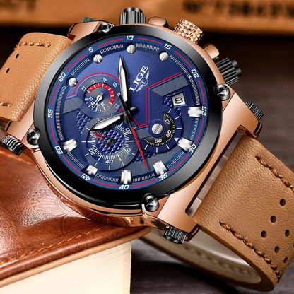 LIGE - Elegant Gold Watch