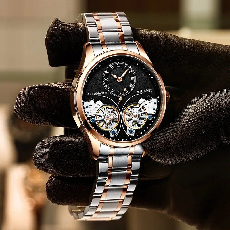 Double Tourbillon Illuminated Mechanical Watch