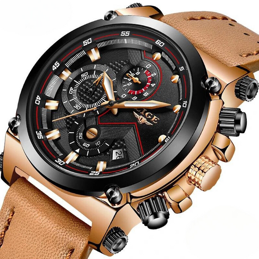 LIGE - Elegant Gold Watch