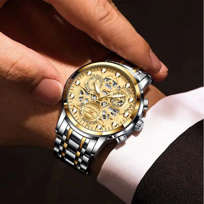 LIGE - Stylish Revolver Watch