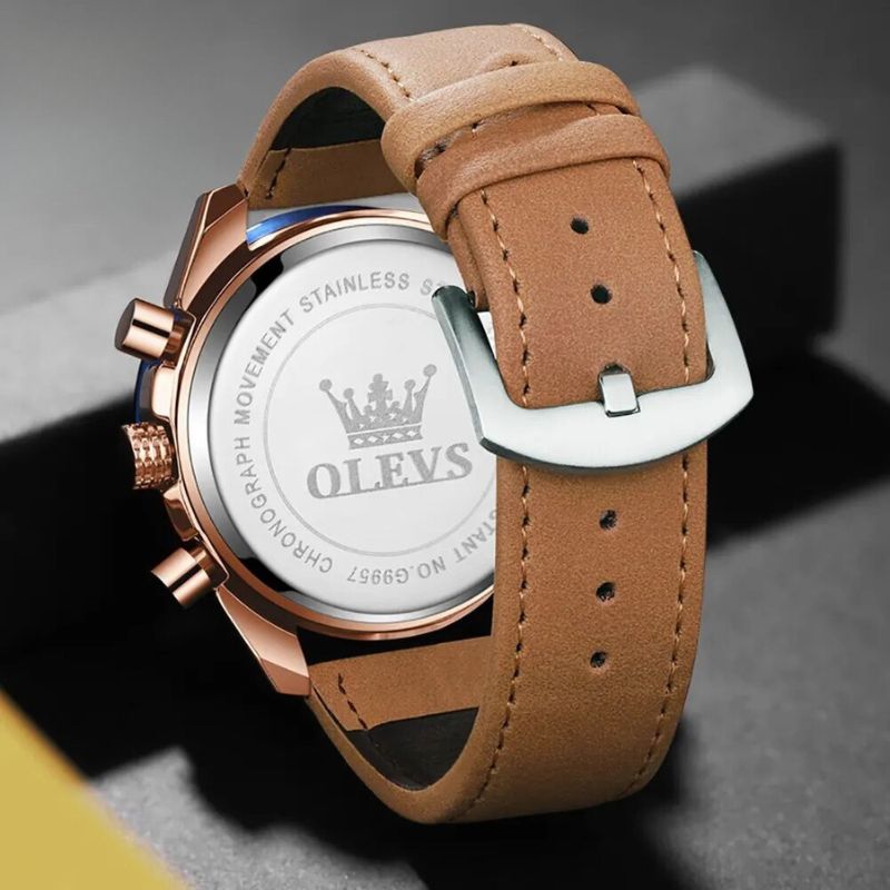 OLEVS - Elegant Gold-Plated Timepiece