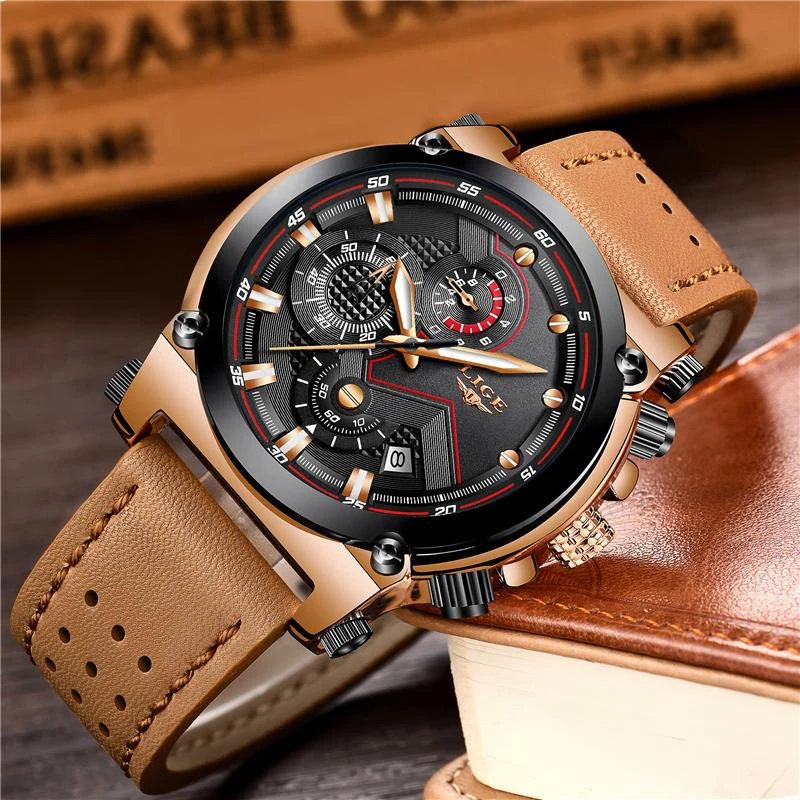 LIGE - Elegant Gold Watch