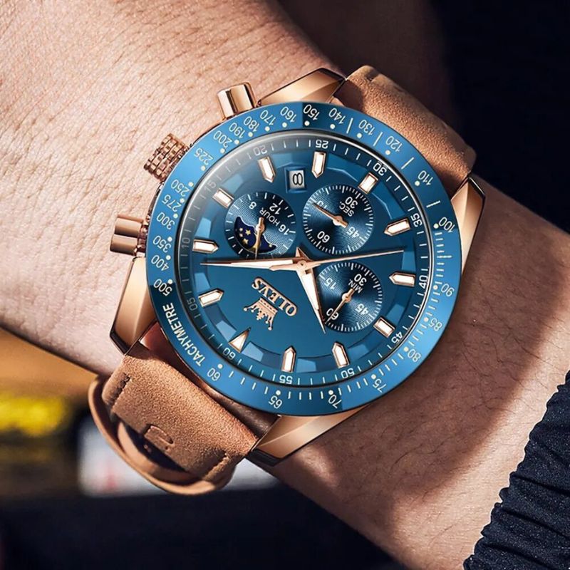 OLEVS - Elegant Gold-Plated Timepiece