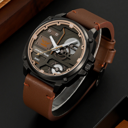 Quartz Leather Men's Watch