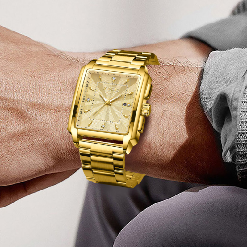 LIGE - Stylish Purple Watch