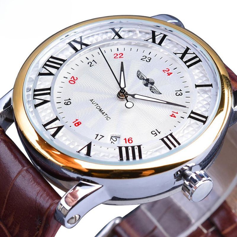Fashionable Luxury Leather Fully Automatic Watch