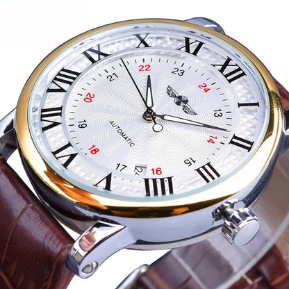 Fashionable Luxury Leather Fully Automatic Watch