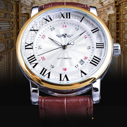 Fashionable Luxury Leather Fully Automatic Watch