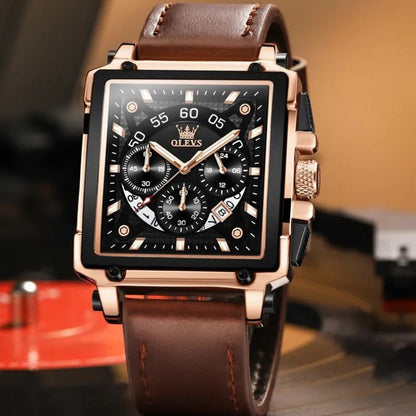 Square Dial Chronograph Watch