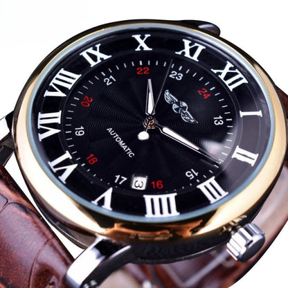 Fashionable Luxury Leather Fully Automatic Watch