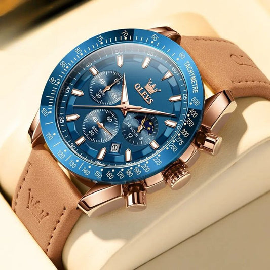 OLEVS - Elegant Gold-Plated Timepiece