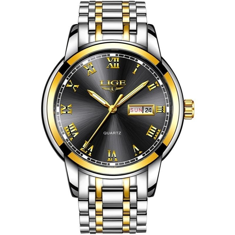 LIGE - Elegant Roman Steel Watch