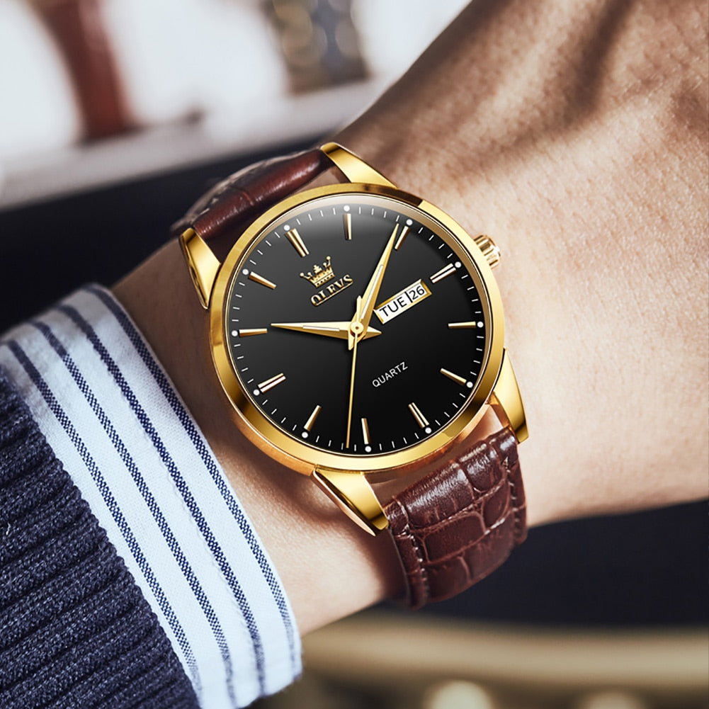 Luxurious Business Leather Watch