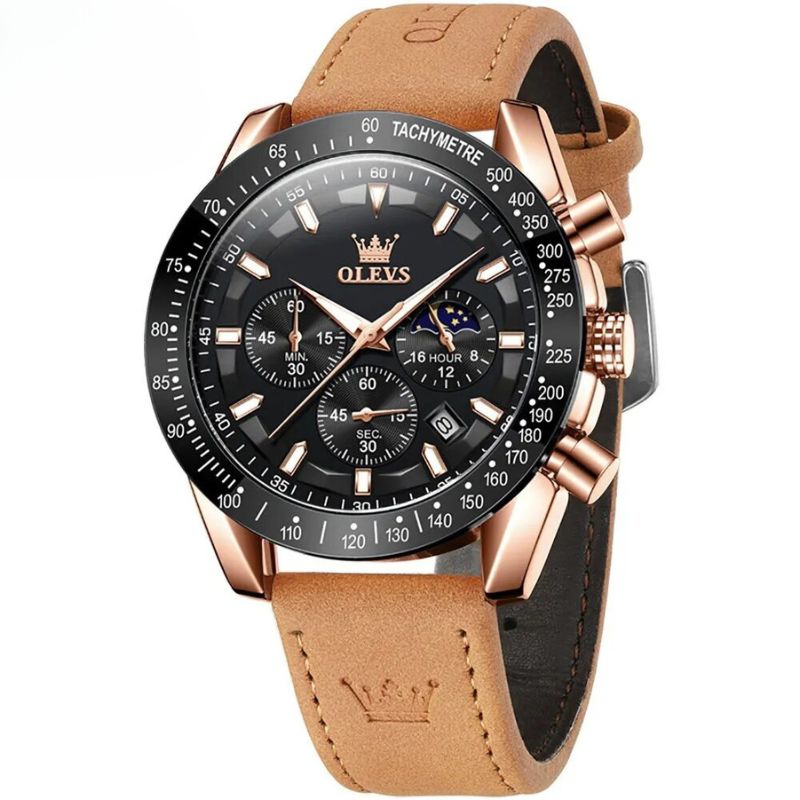 OLEVS - Elegant Gold-Plated Timepiece