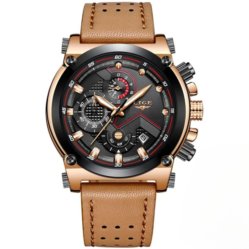 LIGE - Elegant Gold Watch