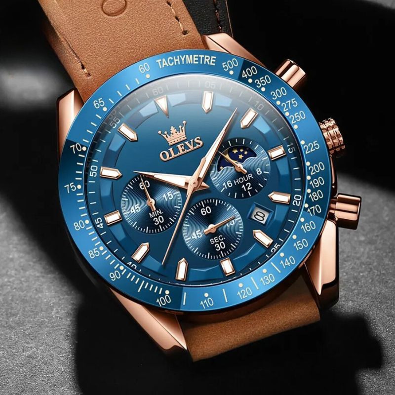 OLEVS - Elegant Gold-Plated Timepiece