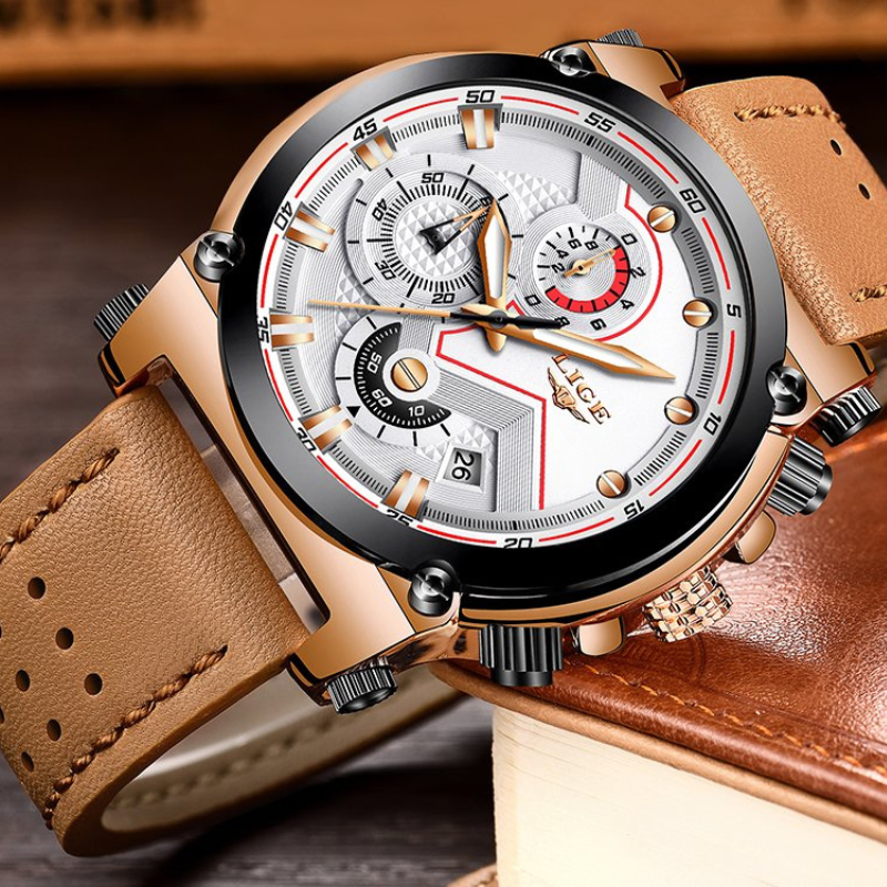 LIGE - Elegant Gold Watch