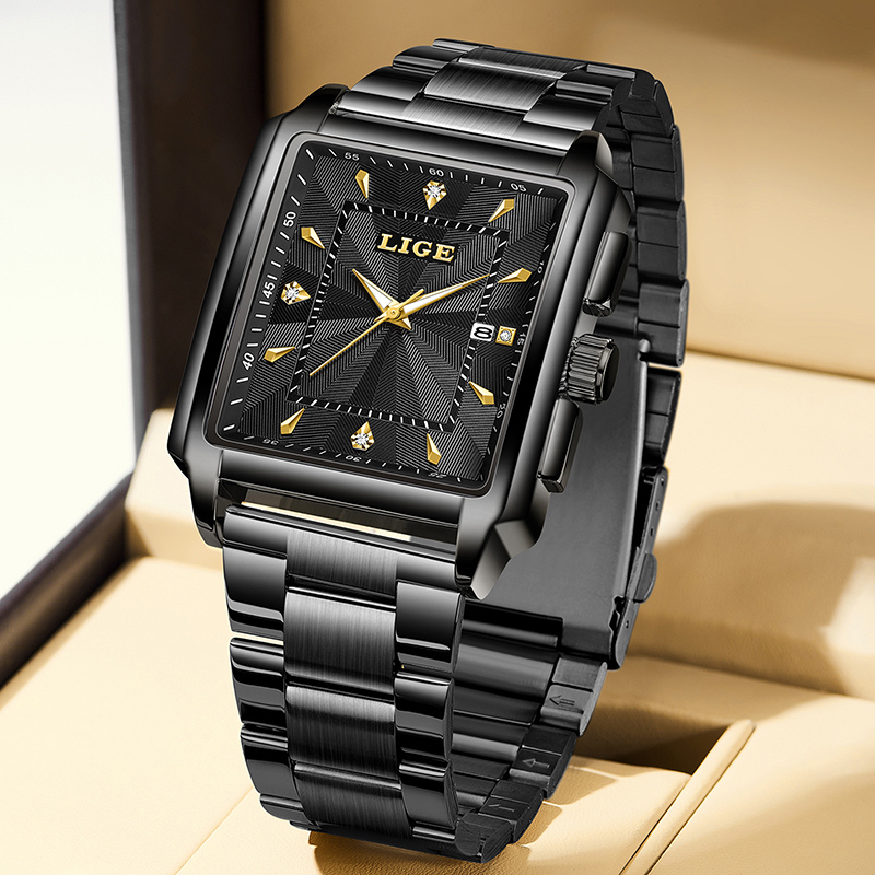 LIGE - Stylish Purple Watch