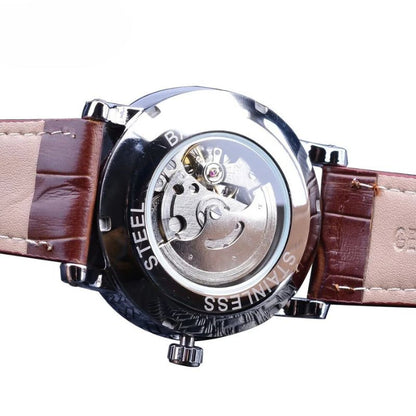 Fashionable Luxury Leather Fully Automatic Watch
