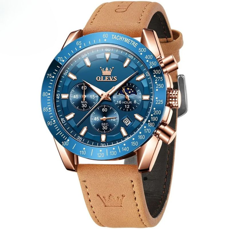 OLEVS - Elegant Gold-Plated Timepiece