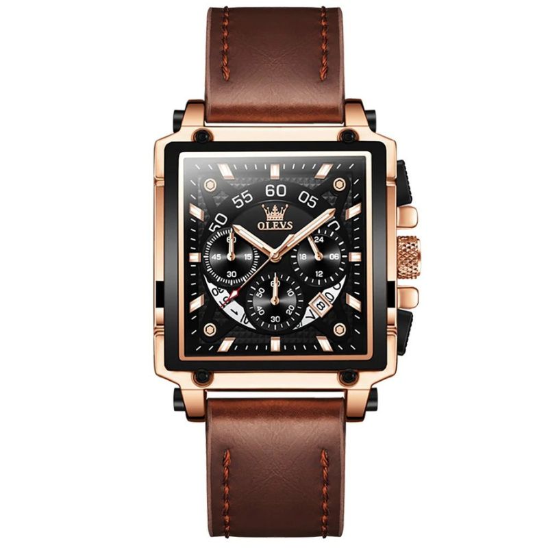 Square Dial Chronograph Watch