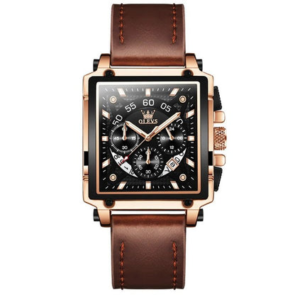 Square Dial Chronograph Watch