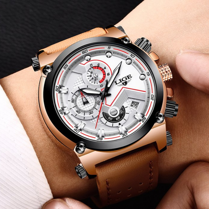 LIGE - Elegant Gold Watch
