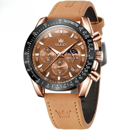 OLEVS - Elegant Gold-Plated Timepiece
