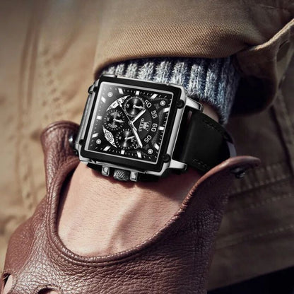 Square Dial Chronograph Watch