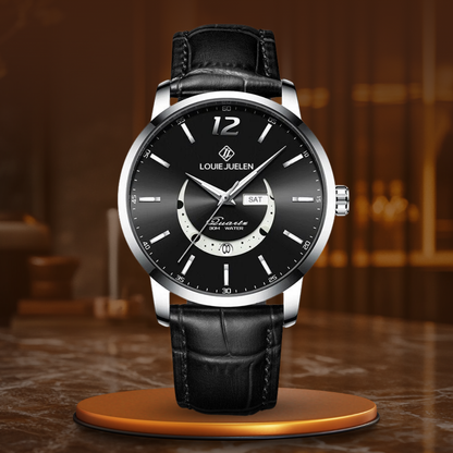Elegant glowing moon phase clock