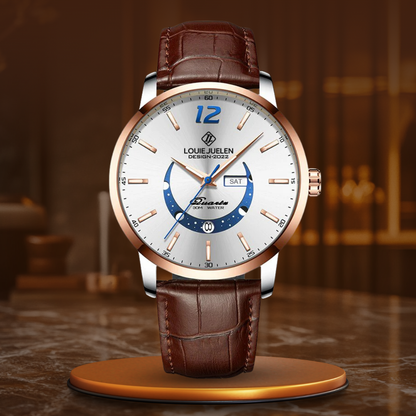 Elegant glowing moon phase clock