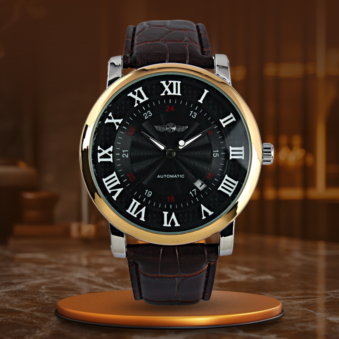 Fashionable Luxury Leather Fully Automatic Watch