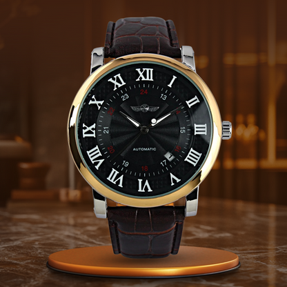 Fashionable Luxury Leather Fully Automatic Watch
