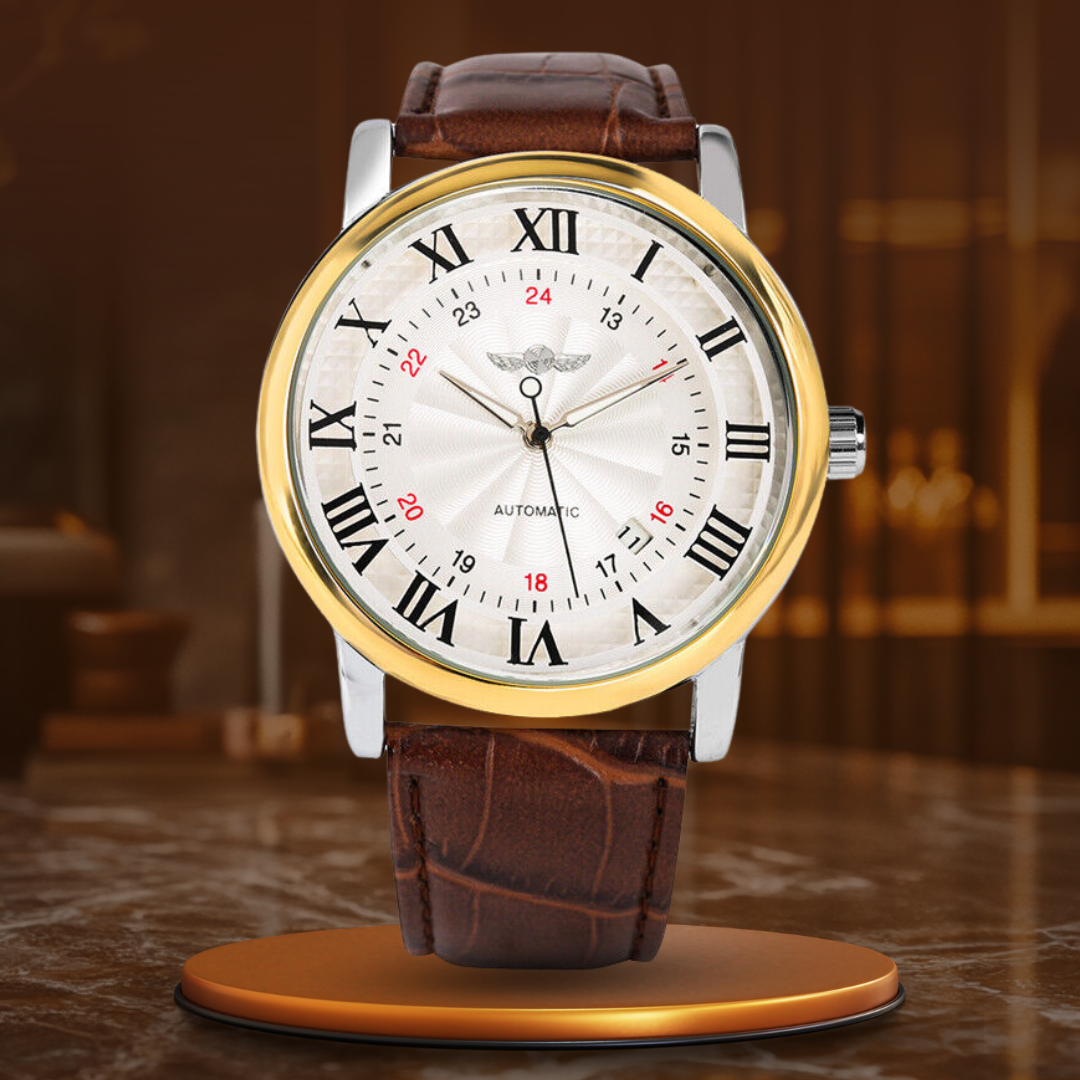 Fashionable Luxury Leather Fully Automatic Watch