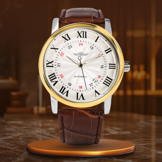 Fashionable Luxury Leather Fully Automatic Watch