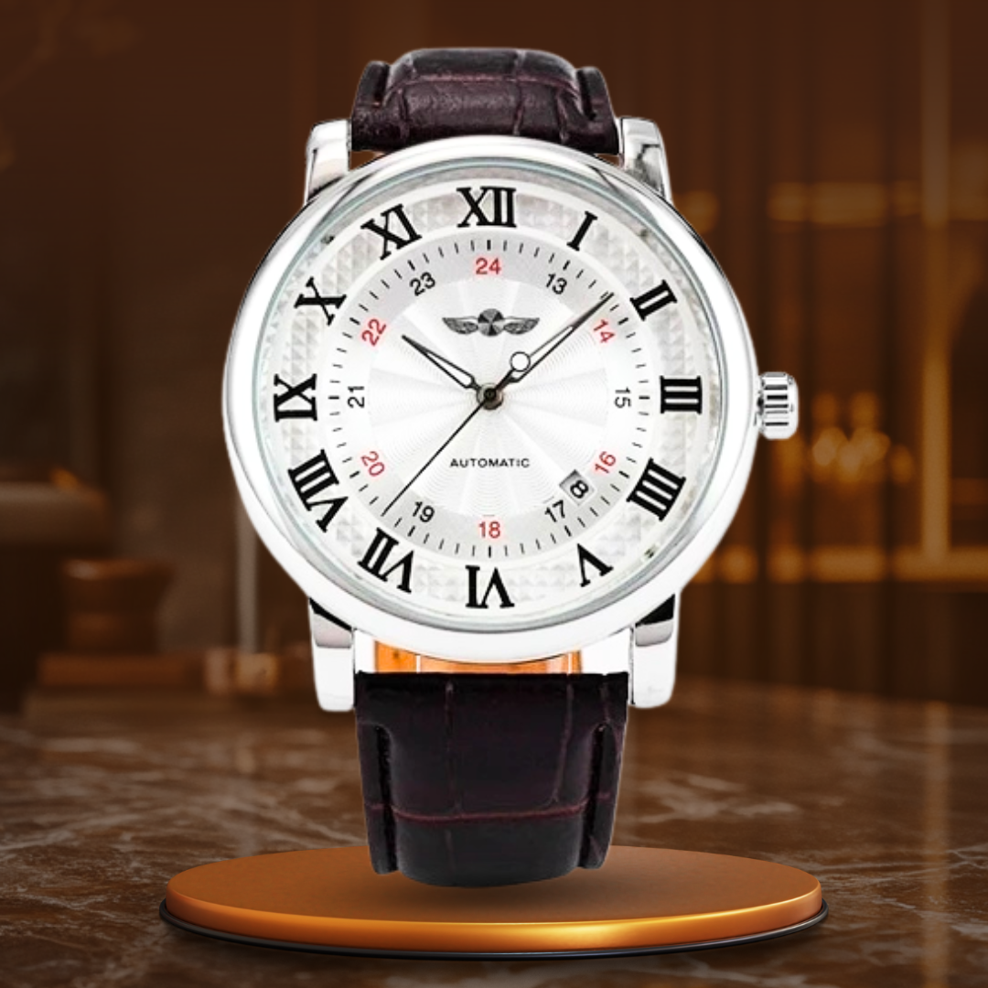 Fashionable Luxury Leather Fully Automatic Watch