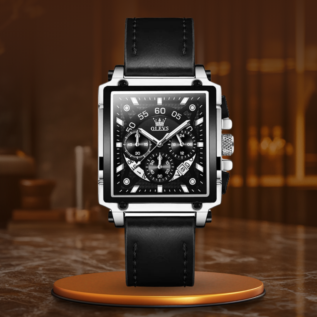 Square Dial Chronograph Watch