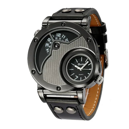Luxurious Dual-Time Quartz Watch