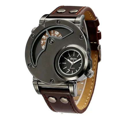 Luxurious Dual-Time Quartz Watch