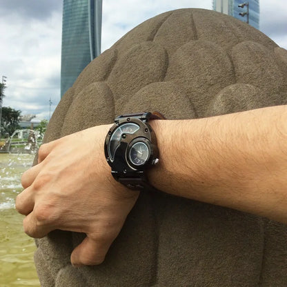 Luxurious Dual-Time Quartz Watch