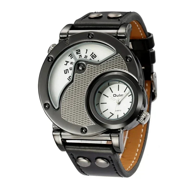 Luxurious Dual-Time Quartz Watch