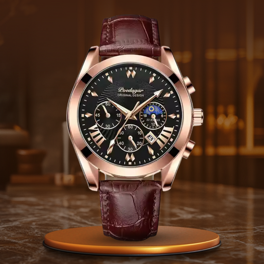 Elegant Leather Strap Luxury Watch