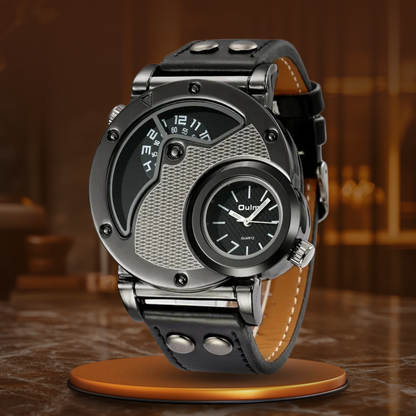 Luxurious Dual-Time Quartz Watch