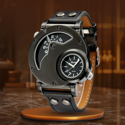 Luxurious Dual-Time Quartz Watch