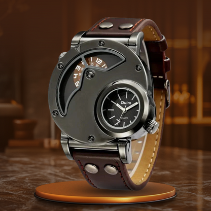 Luxurious Dual-Time Quartz Watch