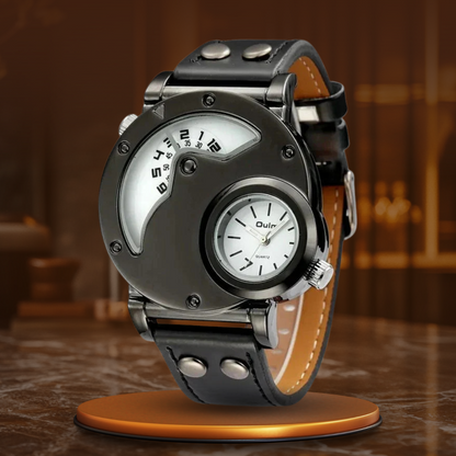 Luxurious Dual-Time Quartz Watch