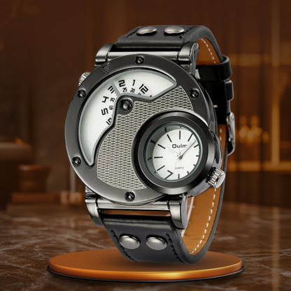 Luxurious Dual-Time Quartz Watch