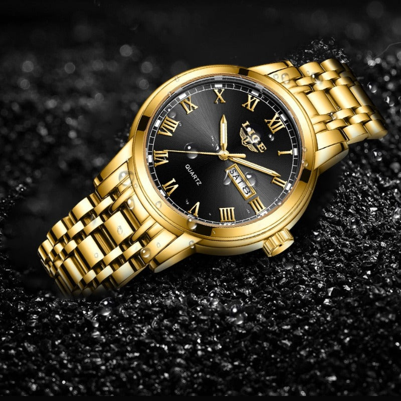 LIGE - Elegant Roman Steel Watch