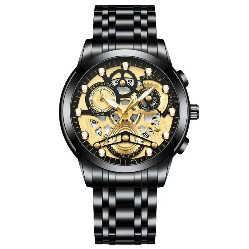 LIGE - Stylish Revolver Watch