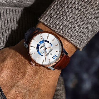 Elegant glowing moon phase clock